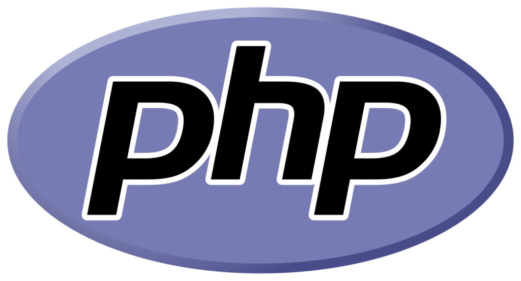 Ambiente PHP no Windows representado pelo logotipo da linguagem PHP