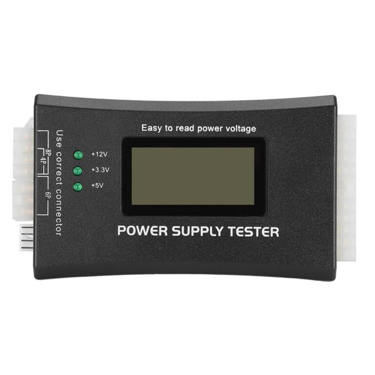 Ferramenta de Teste de Fonte Alimentação ATX Com Display LCD para Inspeção e Manutenção Computadores