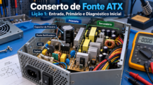 Conserto de Fonte ATX — Lição 1: Entrada, Primário e Diagnóstico Inicial